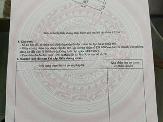 Bán mảnh đất đẹp khuôn vuông vắn tại tiên dương đông anh ( xã phúc thịnh ) diện tích 69.3m