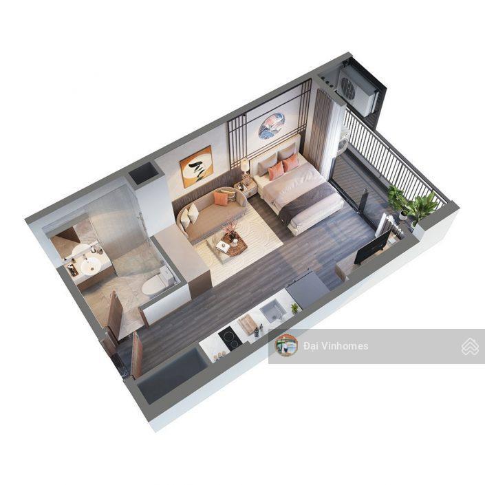 Chính chủ bán căn studio trục 01 toà ld2 tầng trung. vốn 695tr