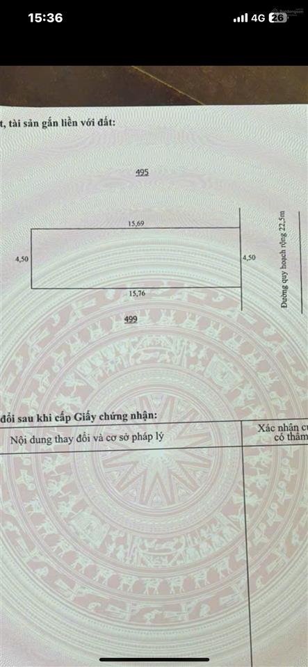 Bán đất mặt tiền đường phong châu khu tái định cư đất lành giá chỉ 4,55 tỷ đường 22,5 mét