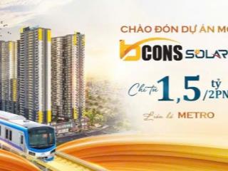 Bán căn hộ 1,5 tỷ có 2 phòng ngủ cách metro 300m, tại tp, dĩ an, bình dương