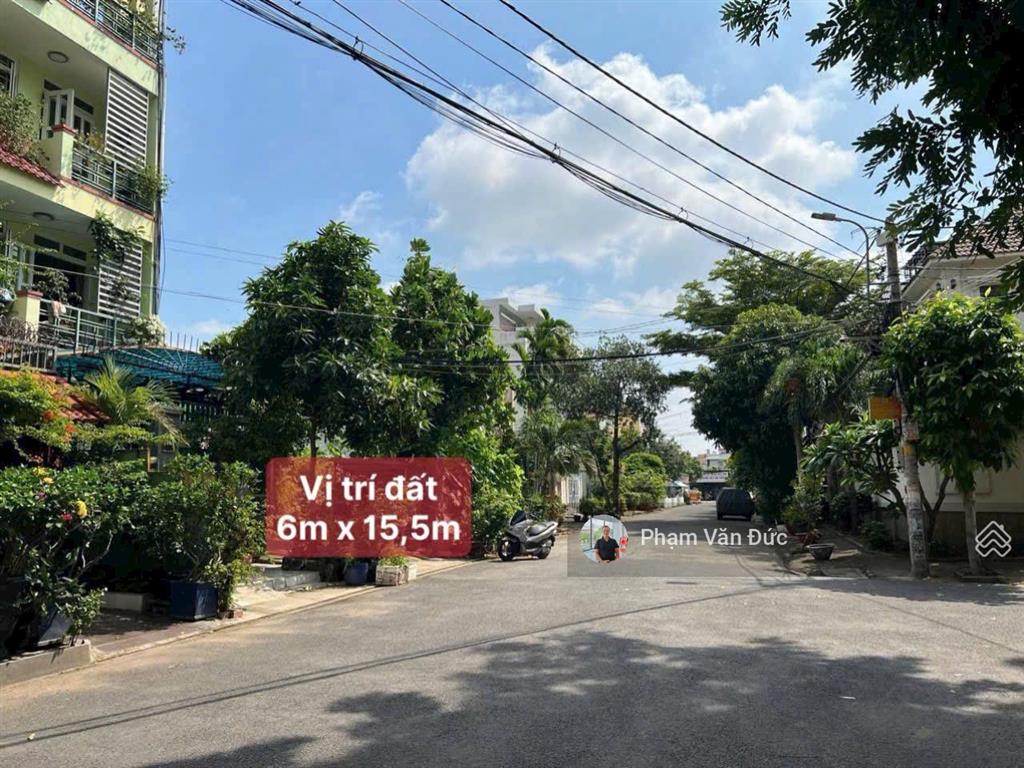 Bán lô đất đẹp sau gigamall dt 93m2 6 x 15.5m giá 9.5 tỷ. khu dân cư phân lô. có vỉa hè