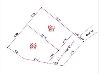 Chính chủ gửi bán 2 mảnh 82,6m2 và 93,9m2 tại thôn thiết bình  vân hà  đông anh