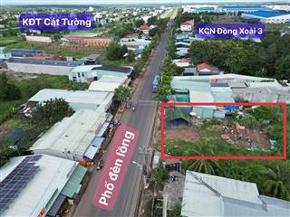 Siêu phẩm lô đất 2 mặt tiền khu phố đèn lồng, cổng vào kcn đồng xoài 3, 695m2, giá 10,x tỷ