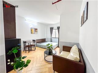 Cho thuê studio 1n1k ban công full nội thất ngay kiều mai, cầu diễn