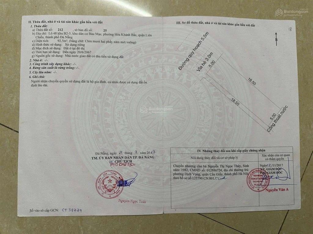 Bán đất bàu mạc 20 kẹp cống hoà khánh bắc liên chiểu đà nẵng