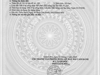 Kẹt tiền cần ra gấp lô đất 505m2 full thổ cư đối diện vin cam ranh giá rẻ hơn thị trường 20  30%