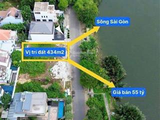 Đất biệt thự view sông sài gòn đường số 10 nhìn qua đảo thanh đa thủ đức hiệp bình chánh