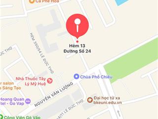 Bán khuôn đất đẹp lê văn thọ p.6 gò vấp . 
/ điệp 0903 070 ***