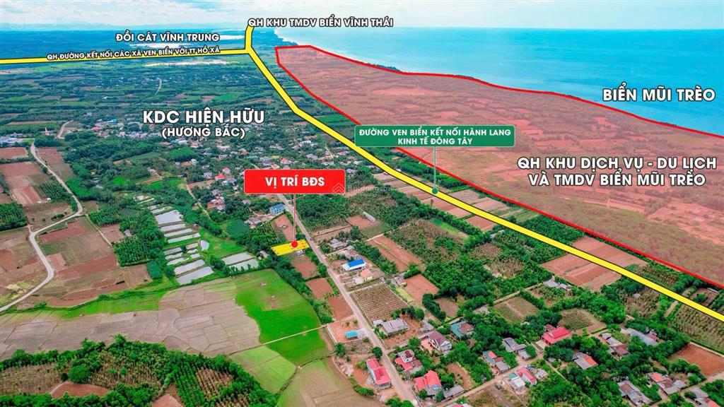Bán đất thôn sè, xã kim thạch vĩnh linh, quảng trị 189,1m chỉ 650 triệu, có tl