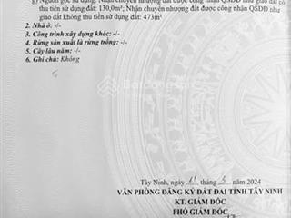 603m2  11x40m nở hậu 19m  ấp phước thành, xã phước bình, trảng bàng, tây ninh, giá 1,55 tỷ