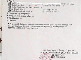 Chính chủ bán nhà 47/76 bùi đình túy, bình thạnh, hẻm 10m, 3 tầng, 144m2, ngang 6m nở hậu, 23 tỷ
