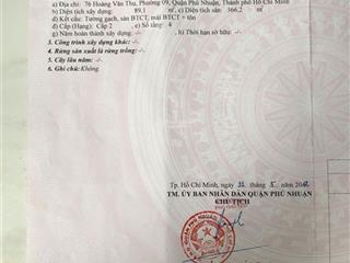 Chính chu bán nhà mặt tiền số 76 hoàng văn thụ, quận phú nhuận cũ , 98,9m2, 4 tầng gia bán 24 tỷ