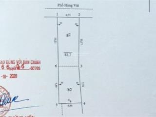 Bán nhà mặt phố hàng vải dt 83.7m2  mặt tiền 4.7m  kinh doanh đỉnh  48 tỷ