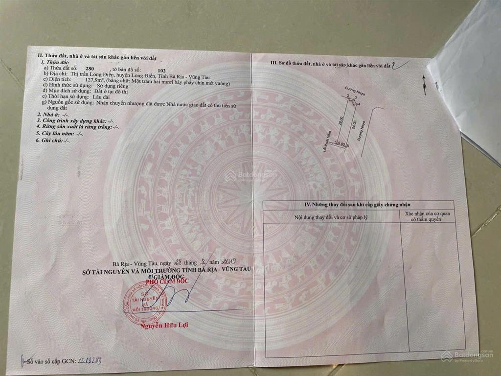 127,9 m2 odt, 2 mặt tiền siêu hiếm tại vòng xoay 2 con rồng, xã long điền, tp hcm