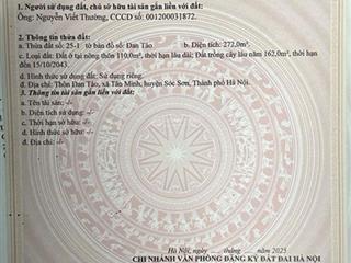 Bán đất đẹp  đầu tư sinh lời tại tân minh, sóc sơn, hà nội l