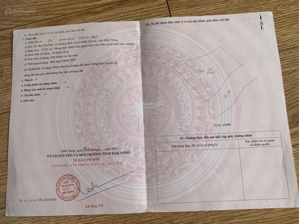 Bán đất khu vực tà đùng mặt tiền 142m ngay ql 28 gần khu du lịch hồ tà đùng, chỉ 35tr/m ngang