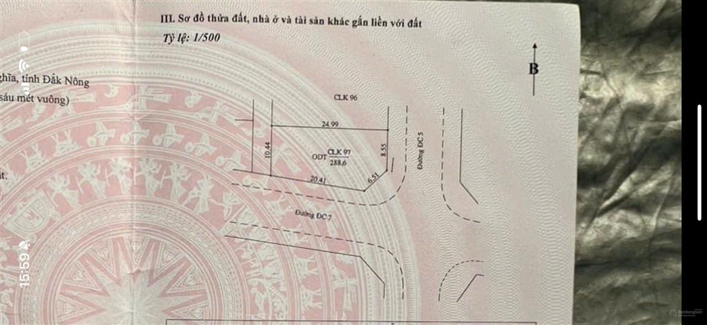 Chính chủ bán lô góc 288,6m2 full thổ cư 2 mt đường lớn trung tâm tp gia nghĩa, view hồ cực đẹp