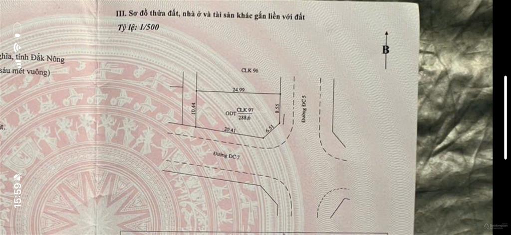 Chính chủ bán lô góc 288,6m2 full thổ cư 2 mt đường lớn trung tâm tp gia nghĩa, view hồ cực đẹp
