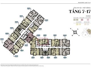 Quỹ căn c02, c07, c08 tháp đôi kepler land, 45.7 m2 và 67.8 m2 giá thỏa thuận