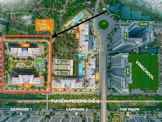 Bán shop chân đế sola park với dòng tiền ổn định cho thuê 1,2tr/m2, sở hữu lâu dài