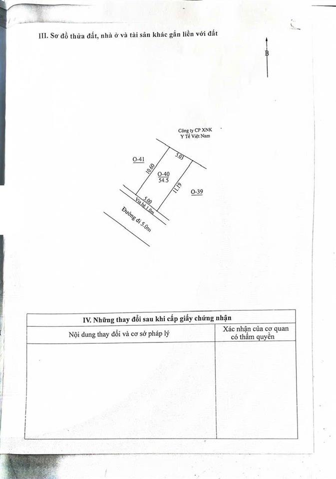 Bán đất thổ cư ngay cạnh chợ nhổn đường ô tô tránh nhau diện tích 55m, mặt tiền 5.7m.