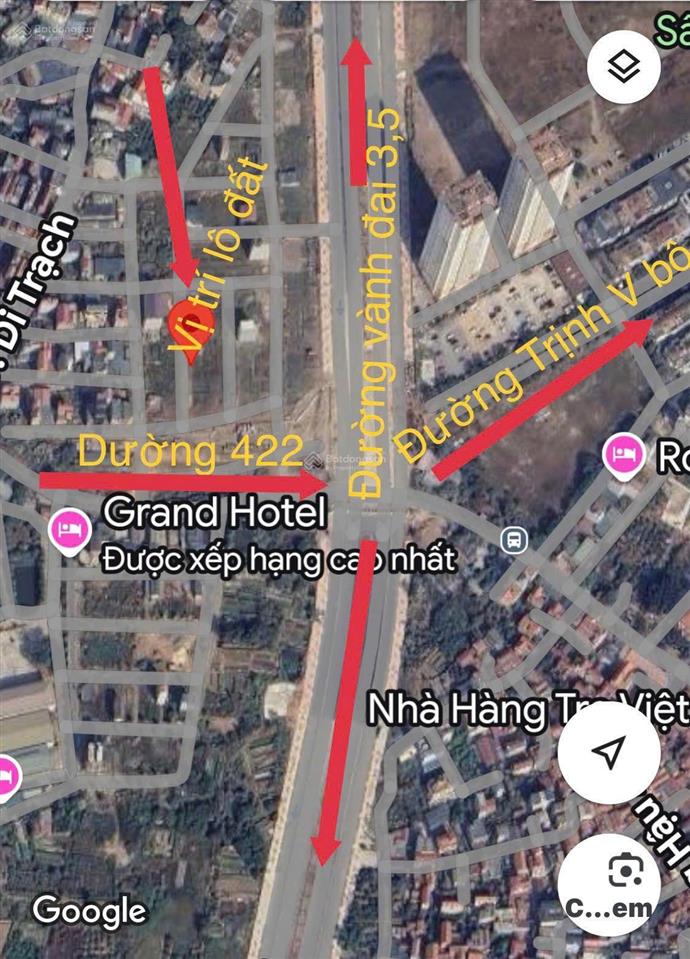 Đất phân lô, dịch vụ di trạch dt 77,7m2 mặt tiền 6,9m vị trí sát đường vành đai 3,5, đường 422