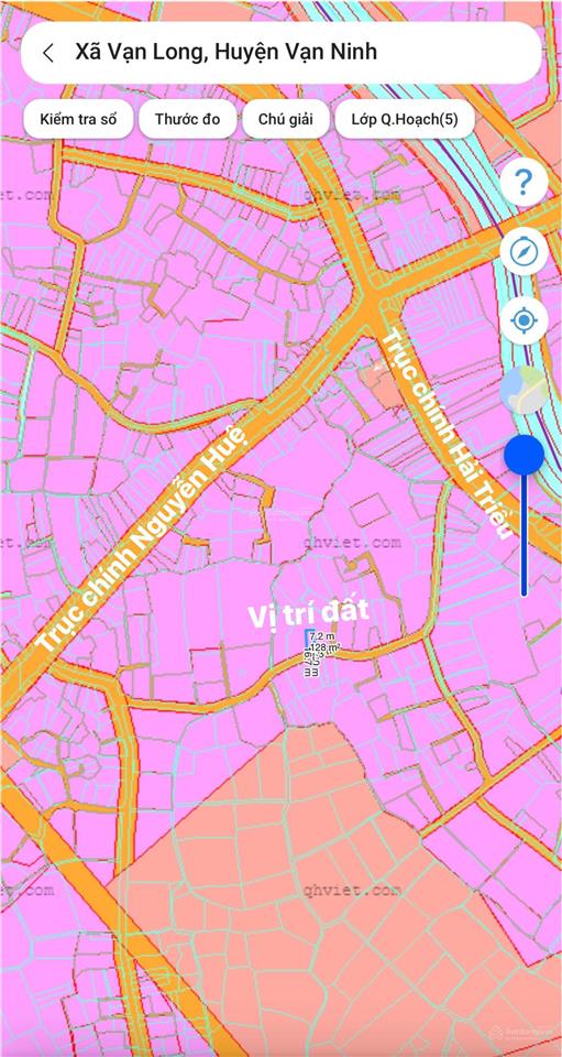 Đất thổ gần ngã tư tu bôngkkt vân phong,mặt tiền 7m đường nhựa hiện hữu, giá 1 tỉ 170 triệu