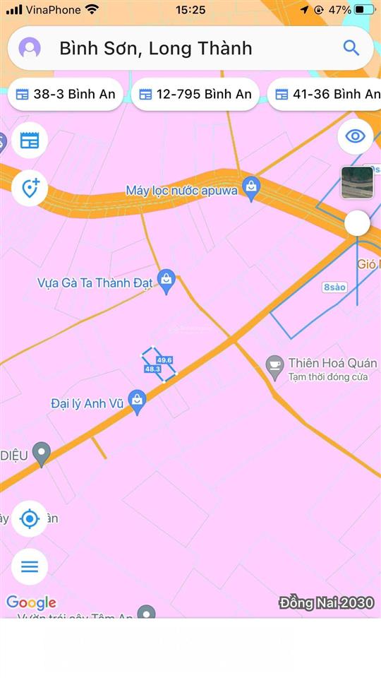 Bán đất mt cầu mên xã bình sơn long thành 1000.2m2, giá 8,7 tỷ