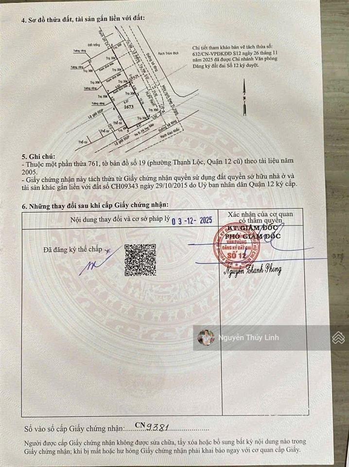 6,85 tỷ 9m* 16m đất 2 mặt tiền tl37 phường thạnh lộc quận 12 ( thực tế sử dụng 225m2)