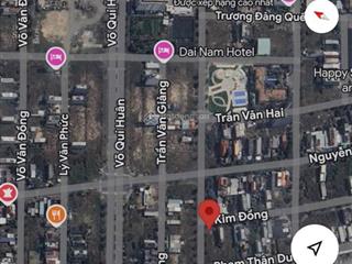 Bán lô góc 2 đường 7,5m khu tân trà đường việt bắc và kim đồng dt 168m2(9,5m x 21,3m) giá 9ty5 tl.