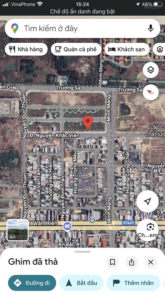 Bán lô nguyễn khắc viện khu bãi tắm sơn thủy, đường 15m lề 9m dt 157,5m2 (7x 22,5m). 0914 433 ***