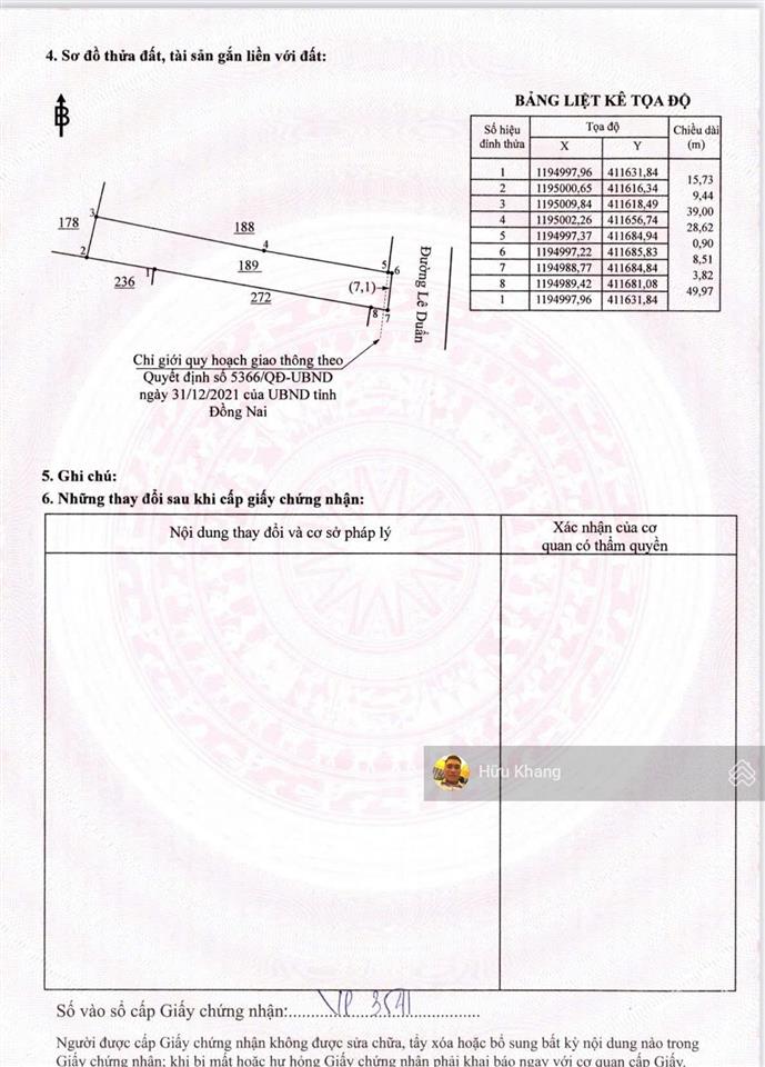 Mặt tiền đường lê duẩn long thành ngay 77ha lê duẩn, ngang 8.51x69.5m thổ cư 300m2, giá 24 tỷ tl