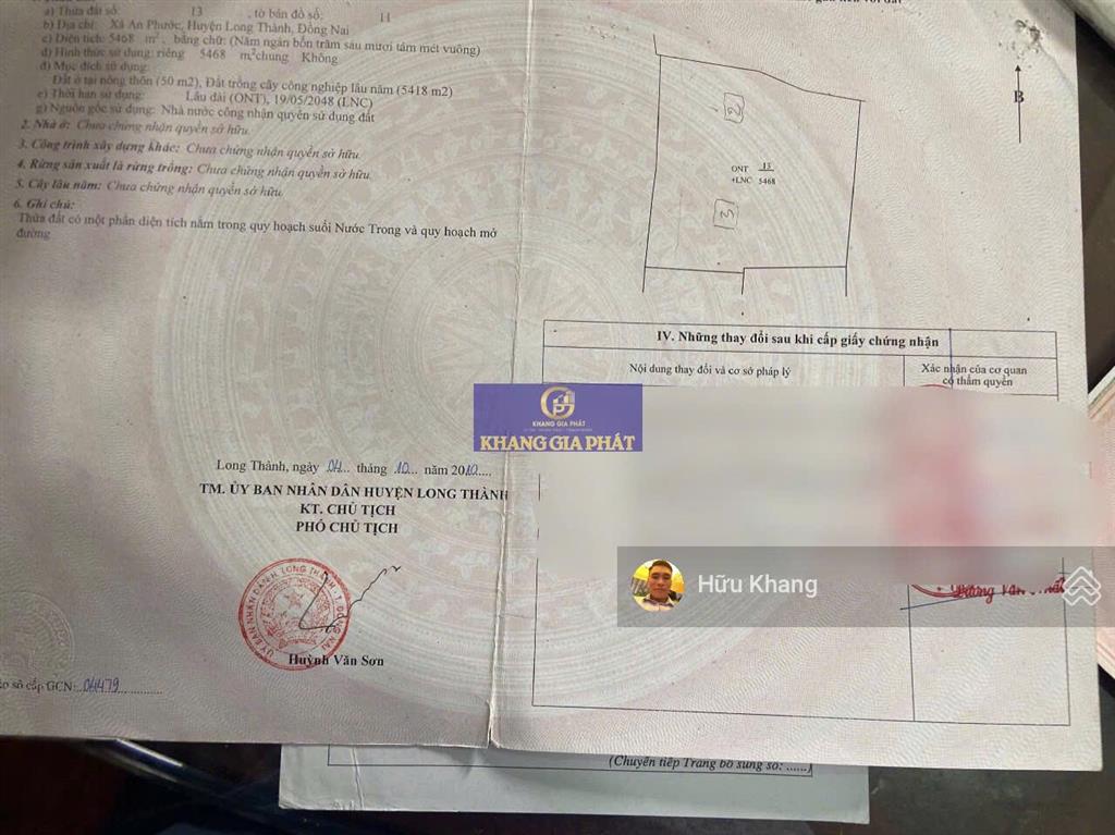 Đất vàng an phước, 80,9m mặt tiền nhựa, 600m² thổ cư, 2 sổ, sát kcn, giá siêu hời 40 tỷ tl