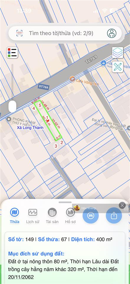 Mặt tiền đt769 bình sơn kế sân bay lt  dt 400m2 tc 80m2 giá 6,6 tỷ tl  kinh doanh thuận tiện