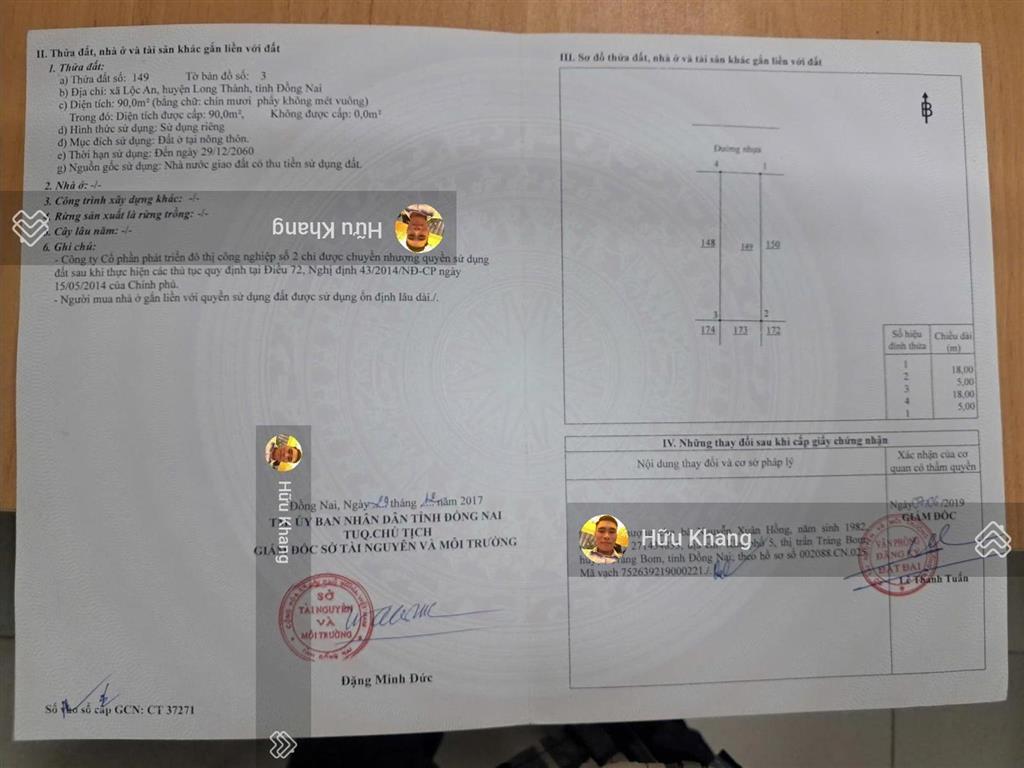 D2d lộc an  cặp 180m2 ngang 10m đối diện cv  gần ngay dt769 kinh doanh thuận tiện  0908 862 ***