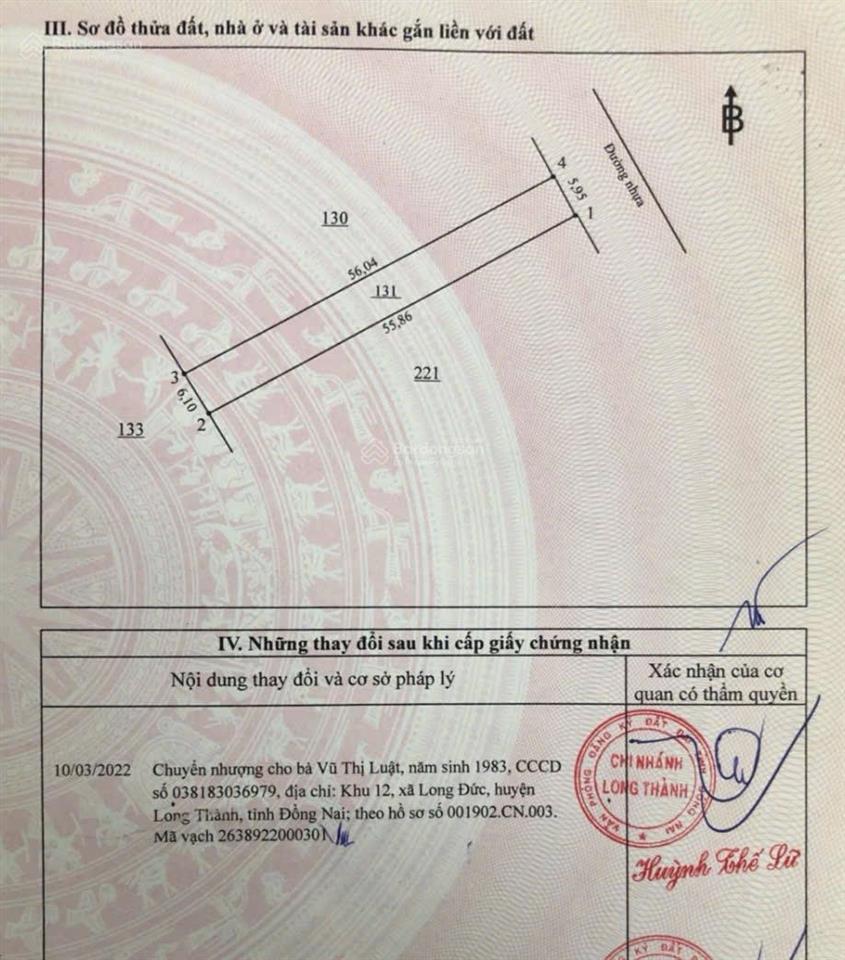 Nhà mặt tiền long đức  long thành 3pn/3wc sân oto đang cho thuê 12tr  dt 337.5m2 tc 100m sổ riêng
