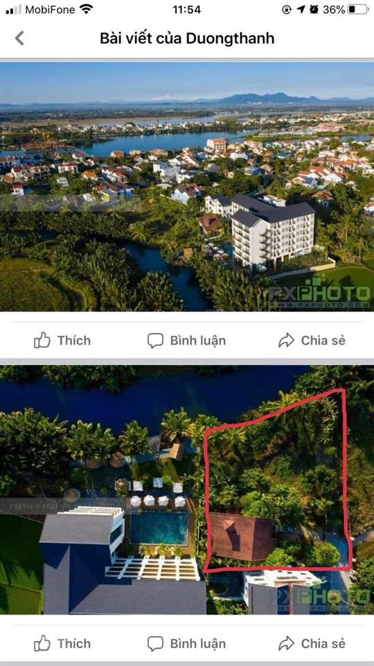 Bán lô đất xây khách sạn villa, hàng hiếm view sông và cánh đồng, liền kề khách sạn 5 sao.