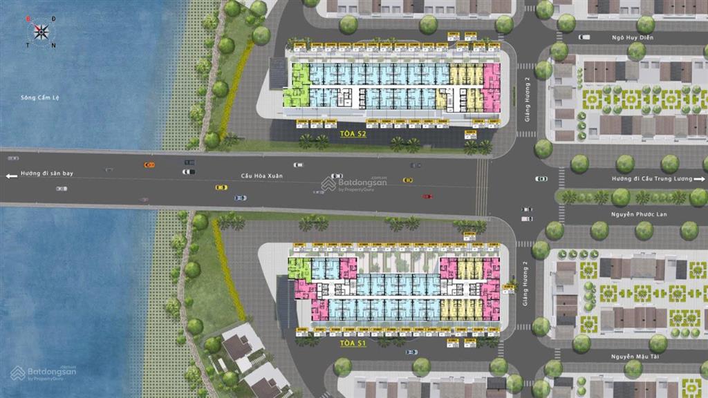 Căn góc 2pn 70,1m2 giá 3,89 tỷ (full giá), view sông, hướng nam, sở hữu lâu dài