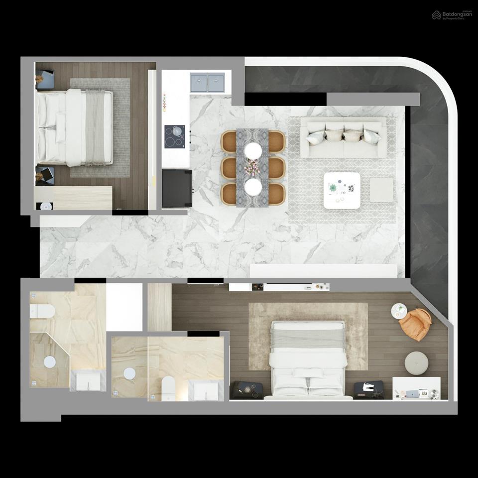 Quỹ căn stu, 1pn, 2pn times square trực diện biển mỹ khê, sở hữu lâu dài  mở bán gđ1