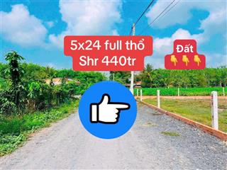 Đất mặt tiền nhựa 5x23 full thổ 430tr nhà dân đông đúc xã thạnh đức, gò dầu