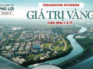 Cần chuyển nhượng căn hộ dream home riverside q8 mặt tiền nguyễn văn linh 75m2 với 3pn 2wc 1tỷ950
