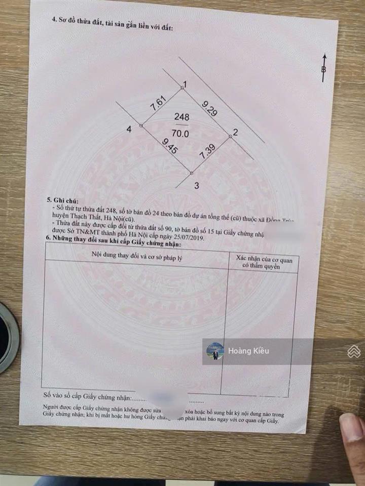Cần bán lô đất rẻ hơn thị trường 300tr gần trục chính khoang mái đồng trúc cách đl thăng long 150m