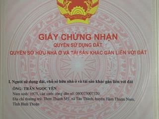 Bán nhanh lô 45m đất qh ont đừơng đt 719a tân thành hàm thuận nam, dân cư hiện hữu, đầu tư du lịch