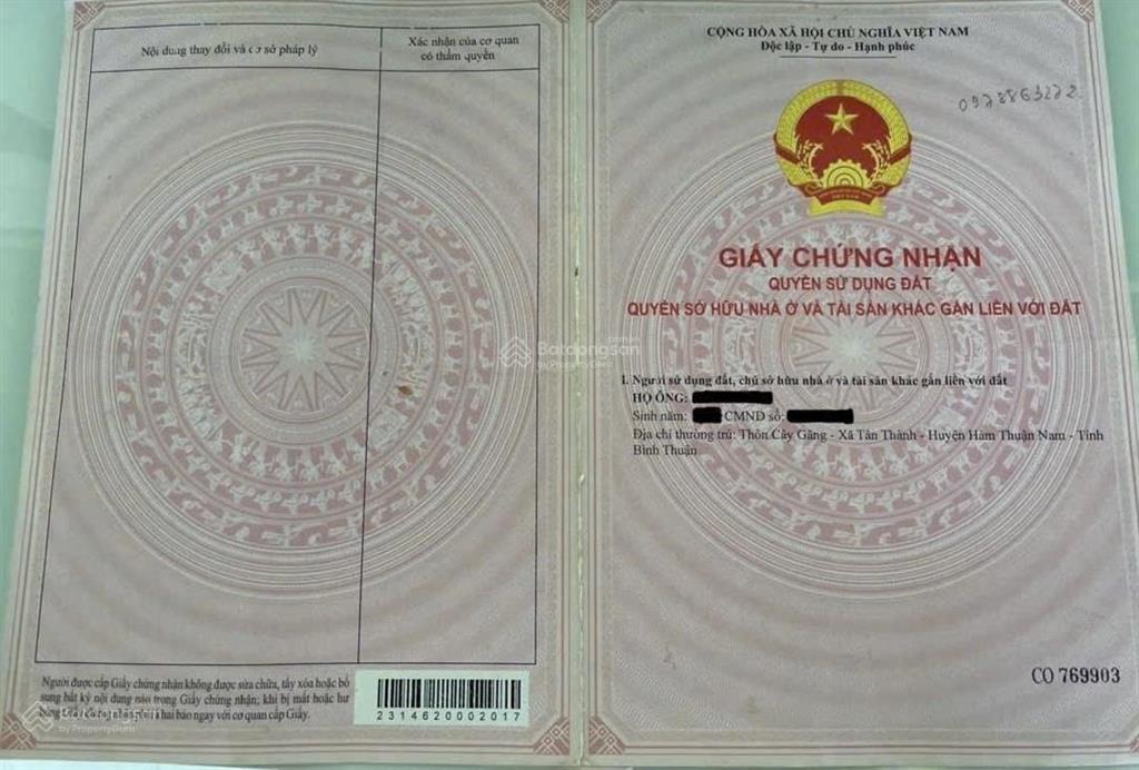 Bán đất hòn lan, 25 tỷ, 7447.6 m2, pháp lý đầy đủ tại tân thành, hàm thuận nam, bình thuận
