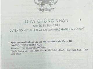 Bán nhà riêng tại đt 719, tân thành, hàm thuận nam, bình thuận, giá cực chất 7 tỷ, 1697.7m2
