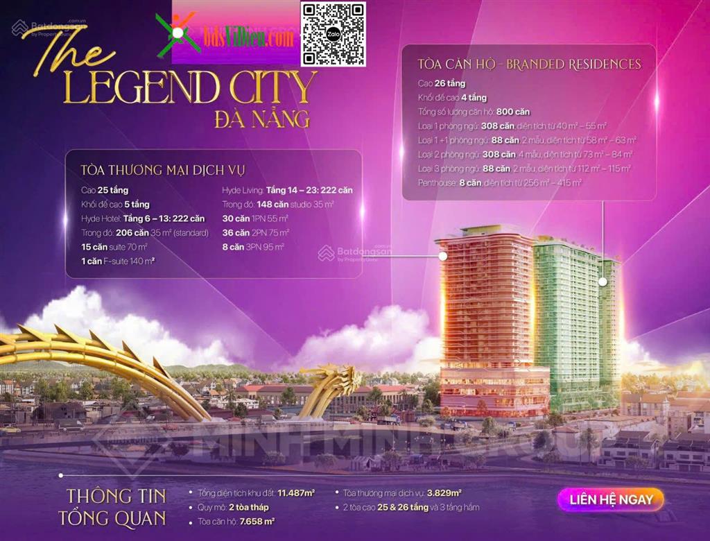 Sở hữu căn hộ đẳng cấp bậc nhất tổ hợp the legend city đà nẵng  cđt mở bán giỏ hàng đầu tiên cđt