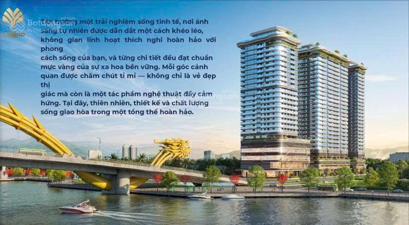 Dự án the legend ngay đầu cầu rồng, chợ đêm sơn trà, kề sông hàn  tháp tài chính quốc tế đà nẵng
