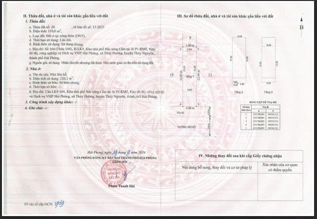Bán khẩn cấp nhà phố liền kề 3,5 tầng lô 110 m2 khu đô thị sapphire gem hải phòng