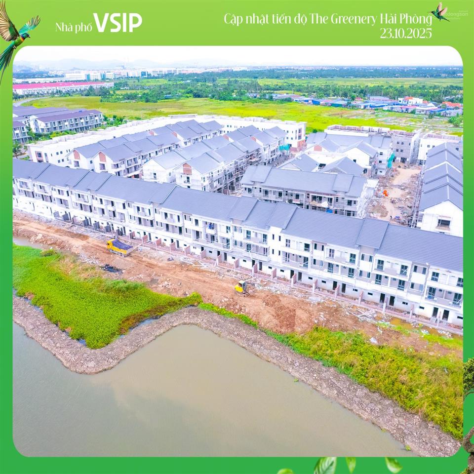 Rẻ nhất dự án nhà phố ven sông the greenery cách tthc hải phòng 2 km giá chỉ 4 tỷ xx