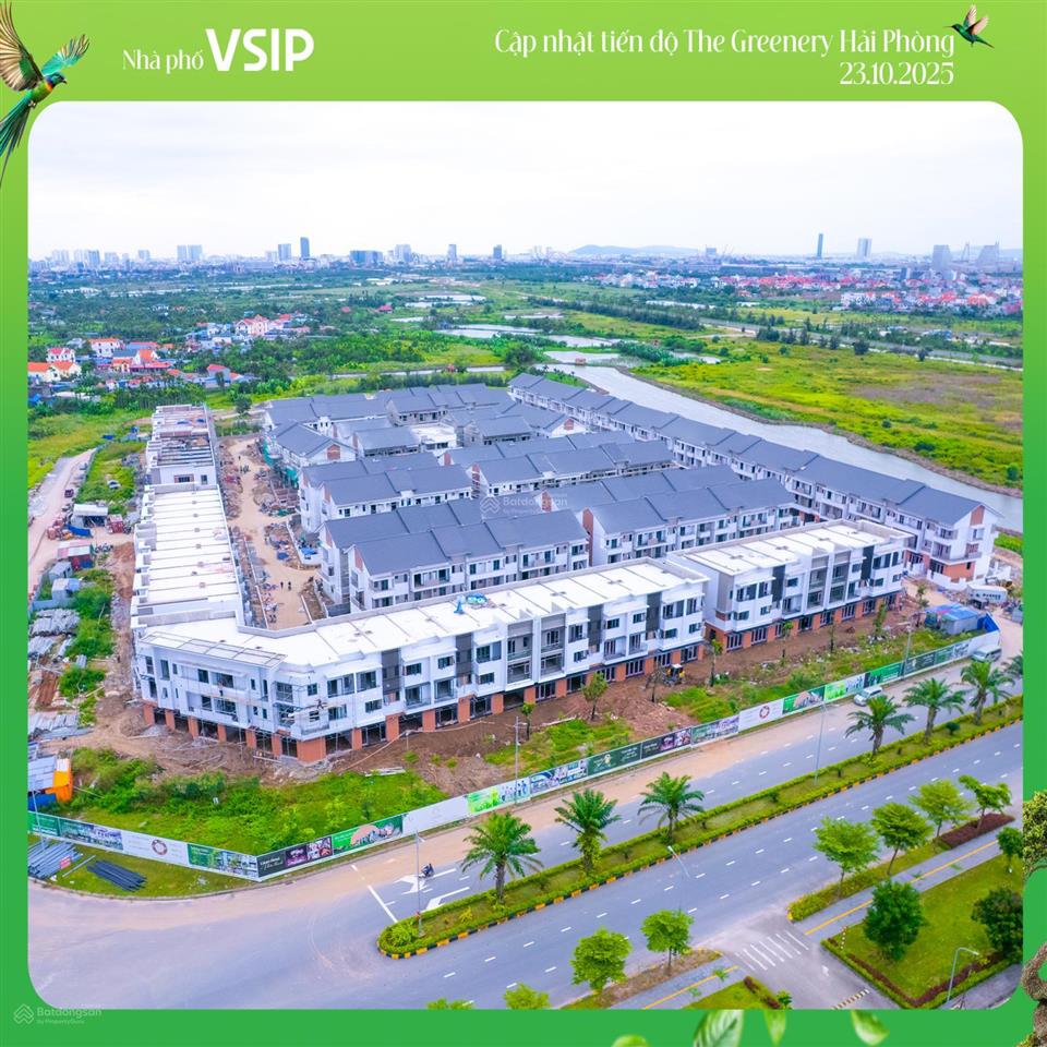 Rẻ nhất dự án nhà phố ven sông the greenery cách tthc hải phòng 2 km giá chỉ 4 tỷ xx